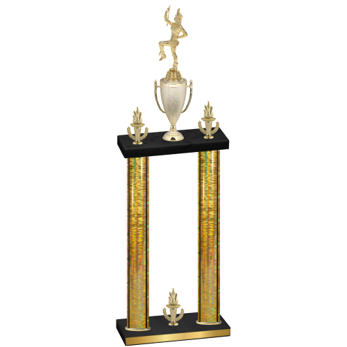 Double Gold Glacier Victory Majorette Trophy