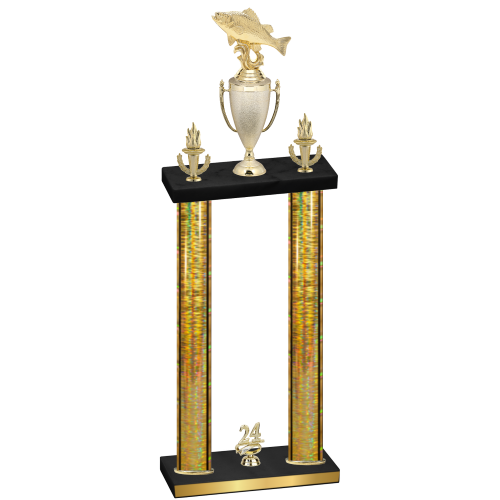 Double Gold Glacier Year Fishing Trophy