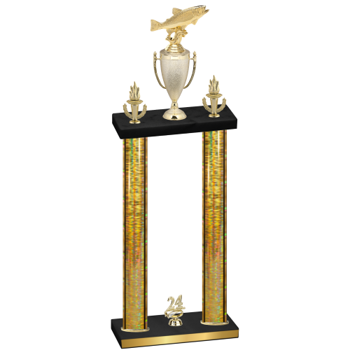 Double Gold Glacier Year Fishing Trophy