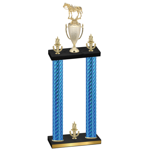 Double Blue Carbon Fiber Victory Horses Trophy
