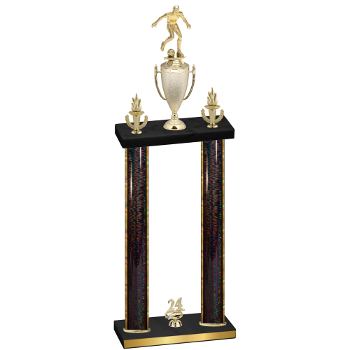 Double Black Glacier Year Soccer Trophy