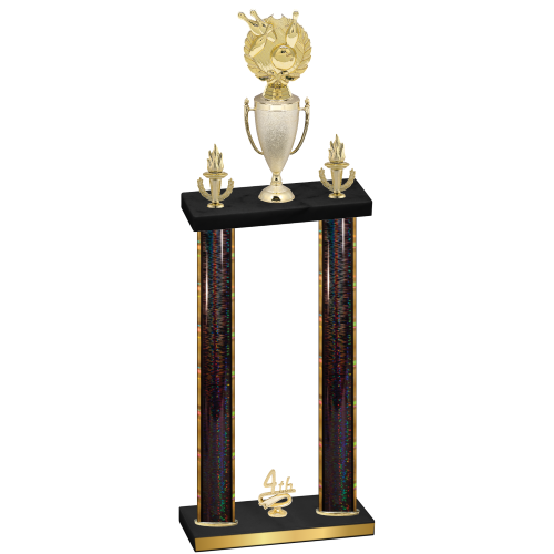 Double Black Glacier Fourth Place Bowling Trophy