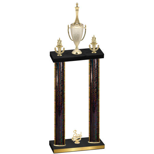 Double Black Glacier Third Place Chess Trophy