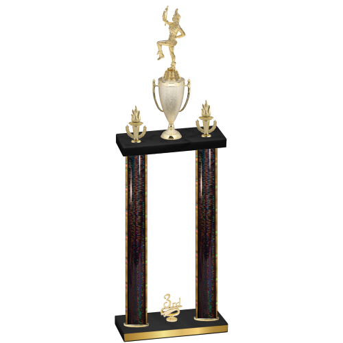 Double Black Glacier Third Place Majorette Trophy