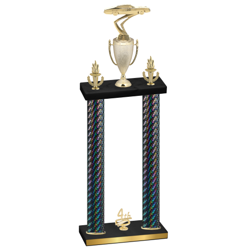 Double Black Carbon Fiber Fourth Place Cars Trophy