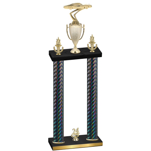 Double Black Carbon Fiber Year Cars Trophy