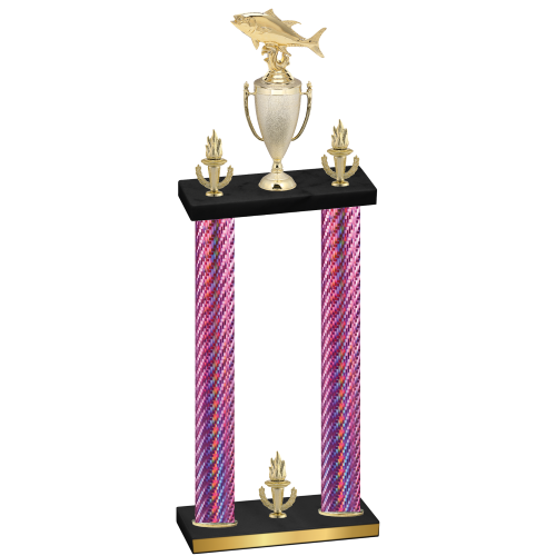 Double Pink Carbon Fiber Victory Fishing Trophy