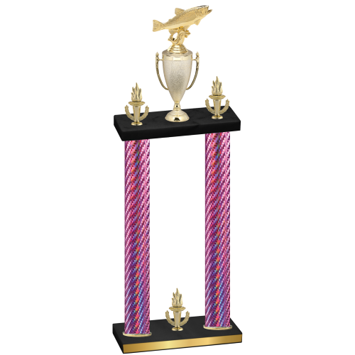 Double Pink Carbon Fiber Victory Fishing Trophy