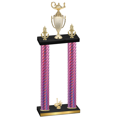 Double Pink Carbon Fiber First Place Academics Trophy