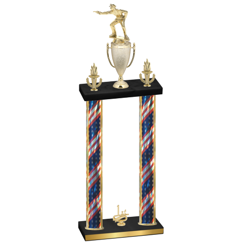Double Flag USA First Place Shooter Trophy