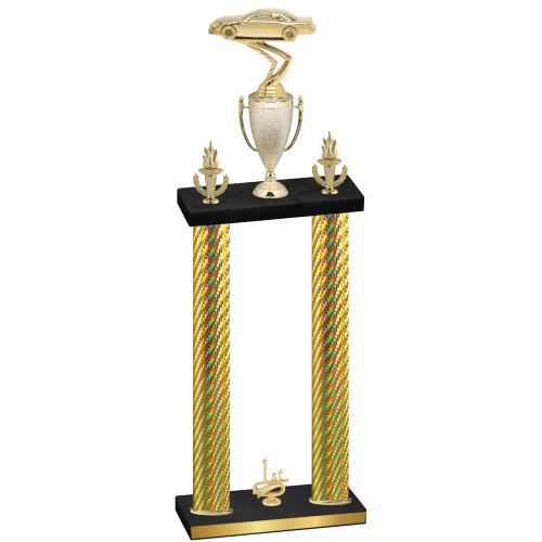 Double Gold Carbon Fiber First Place Cars Trophy