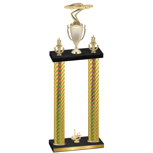 Double Gold Carbon Fiber First Place Cars Trophy