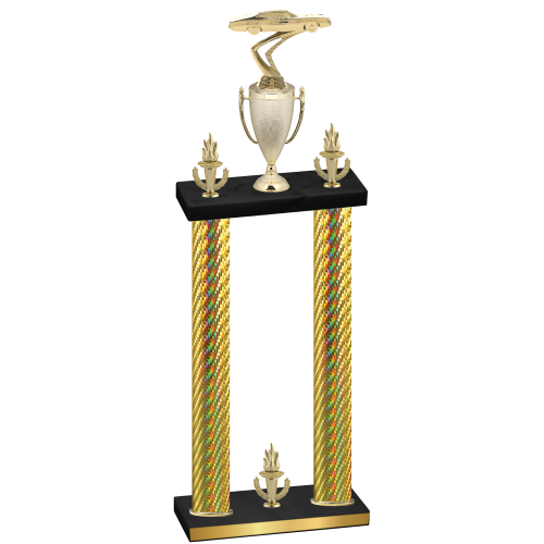 Double Gold Carbon Fiber Victory Cars Trophy