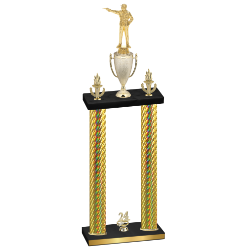 Double Gold Carbon Fiber Year Shooter Trophy