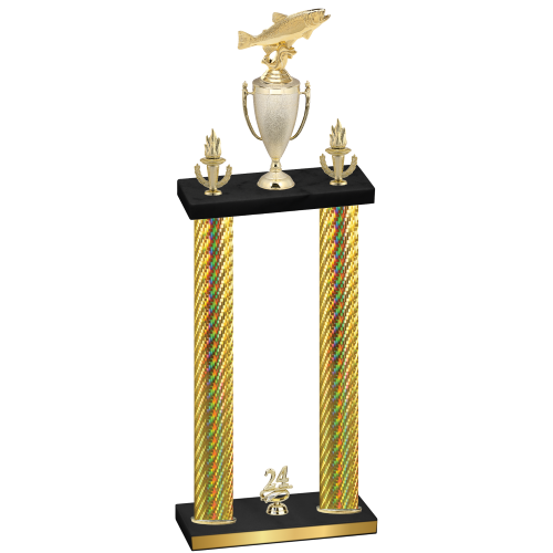 Double Gold Carbon Fiber Year Fishing Trophy