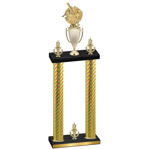 Double Gold Carbon Fiber Victory Baseball Trophy