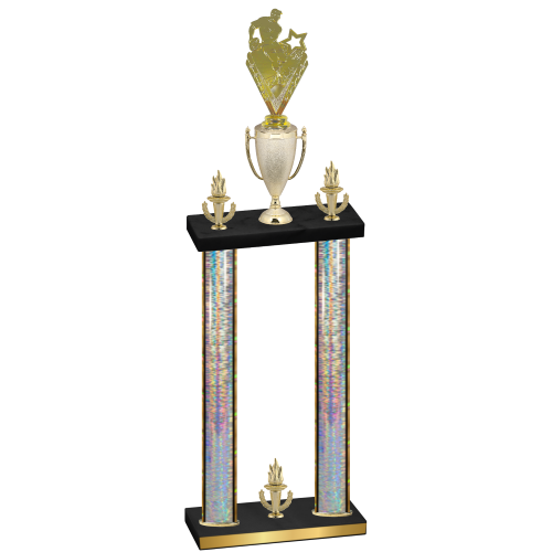 Double Silver Glacier Victory Rugby Trophy