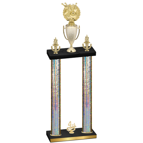 Double Silver Glacier Fourth Place Bowling Trophy