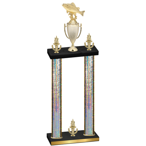 Double Silver Glacier Victory Fishing Trophy