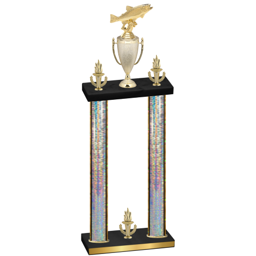 Double Silver Glacier Victory Fishing Trophy