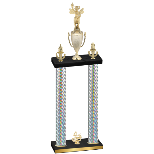 Double Silver Carbon Fiber Fourth Place Academics Trophy