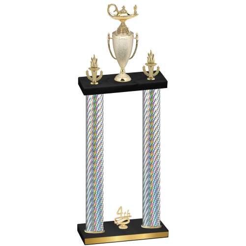 Double Silver Carbon Fiber Fourth Place Academics Trophy