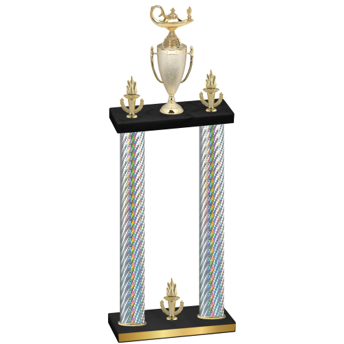 Double Silver Carbon Fiber Victory Academics Trophy