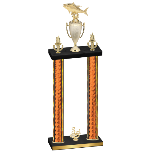 Double Orange Glacier Third Place Fishing Trophy