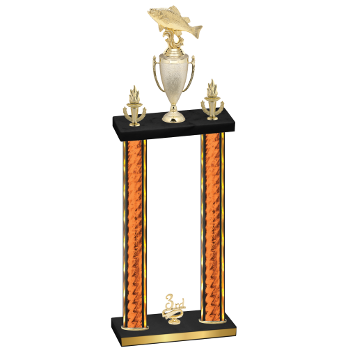 Double Orange Glacier Third Place Fishing Trophy