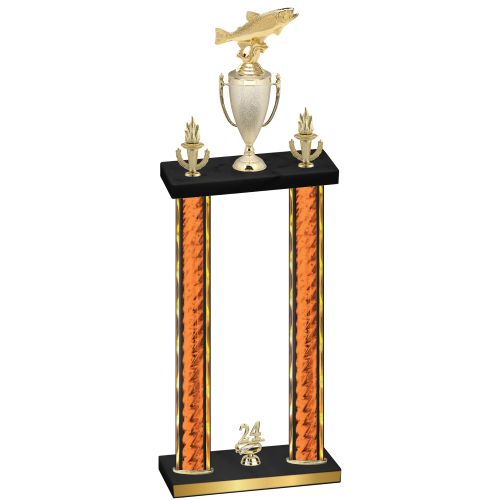 Double Orange Glacier Year Fishing Trophy