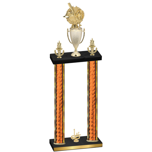Double Orange Glacier First Place Baseball Trophy