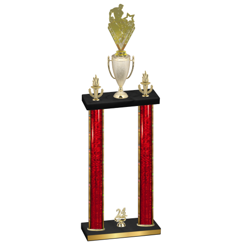 Double Red Glacier Year Rugby Trophy