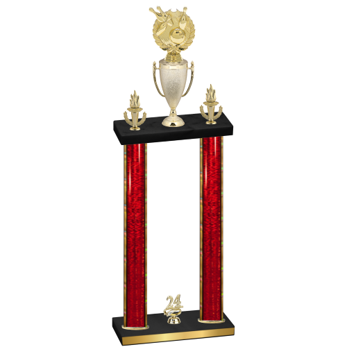 Double Red Glacier Year Bowling Trophy