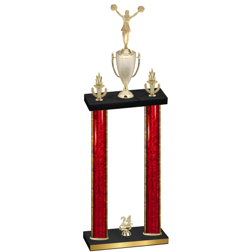 Double Red Glacier Year Cheerleading Trophy