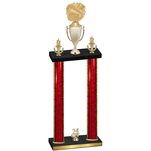 Double Red Glacier Year Cheerleading Trophy