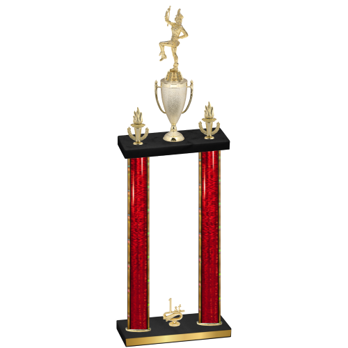 Double Red Glacier First Place Majorette Trophy