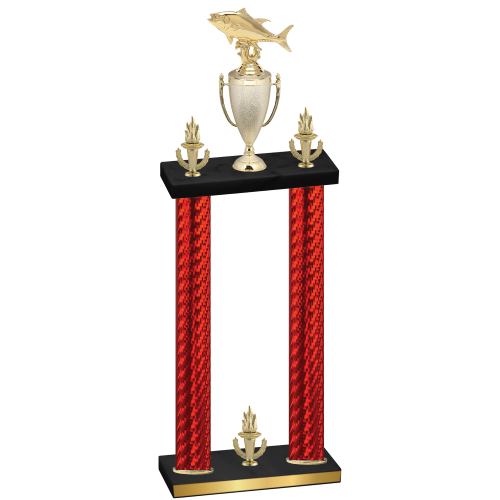 Double Red Carbon Fiber Victory Fishing Trophy