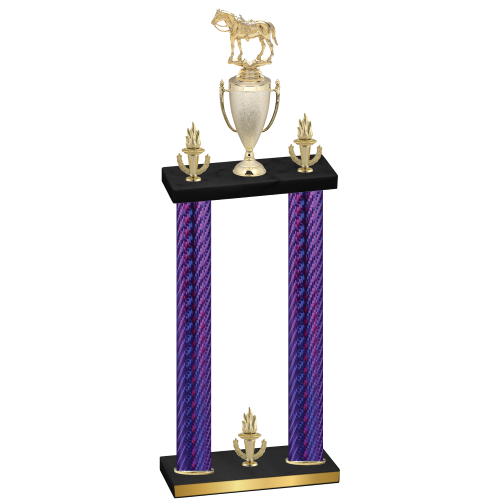 Double Purple Carbon Fiber Victory Horses Trophy