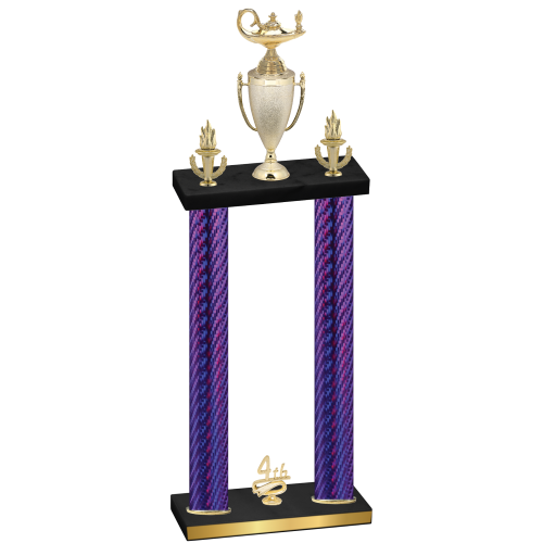 Double Purple Carbon Fiber Fourth Place Academics Trophy