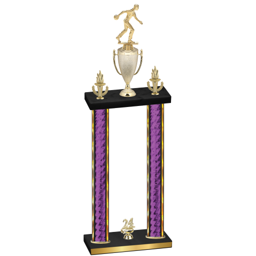 Double Purple Glacier Year Bowling Trophy
