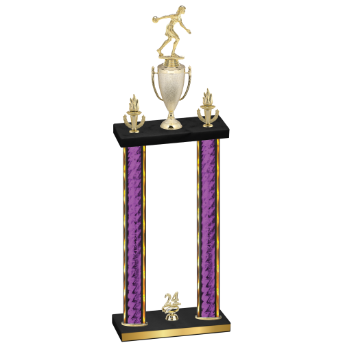 Double Purple Glacier Year Bowling Trophy