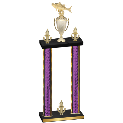 Double Purple Glacier Victory Fishing Trophy
