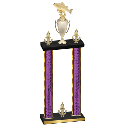 Double Purple Glacier Victory Fishing Trophy
