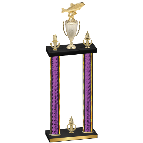 Double Purple Glacier Victory Fishing Trophy