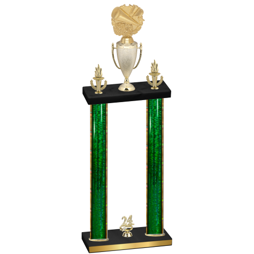 Double Green Glacier Year Cheerleading Trophy