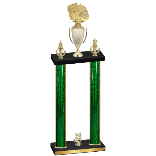 Double Green Glacier Year Basketball Trophy