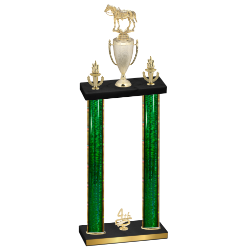 Double Green Glacier Fourth Place Horses Trophy