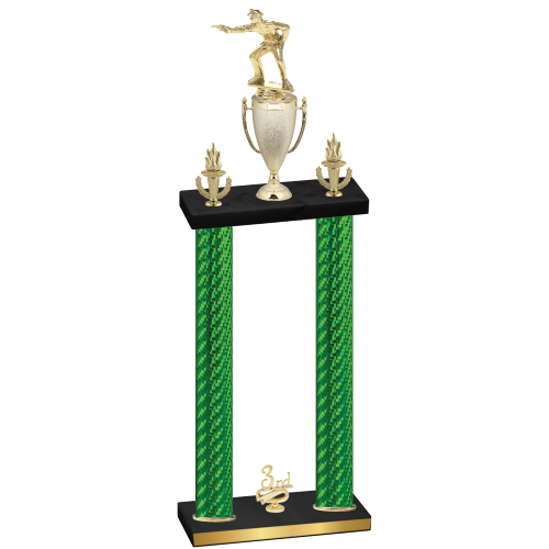 Double Green Carbon Fiber Third Place Shooter Trophy