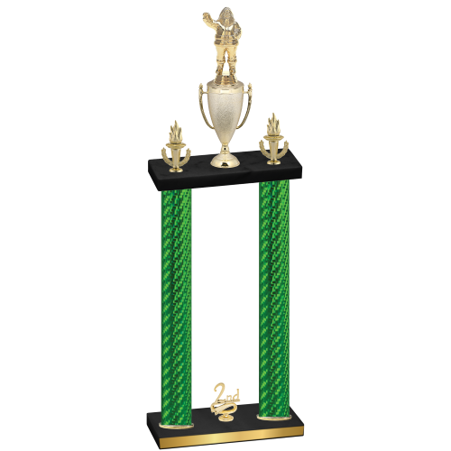 Double Green Carbon Fiber Second Place Holiday Trophy