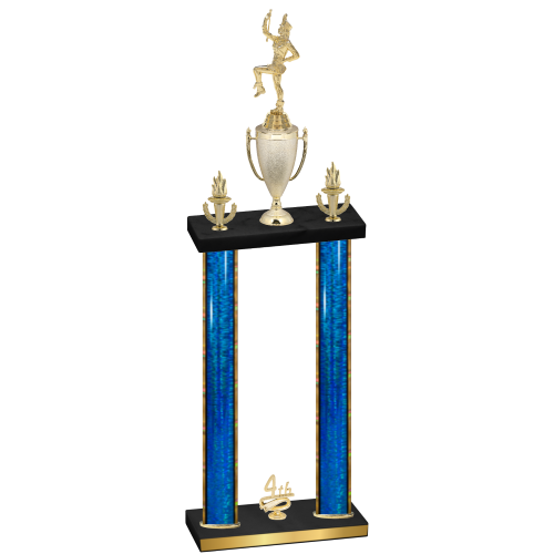 Double Blue Glacier Fourth Place Majorette Trophy